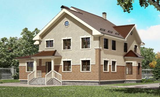 300-004-Л Проект двухэтажного дома, просторный домик из пеноблока Серов | Проекты домов от House Expert