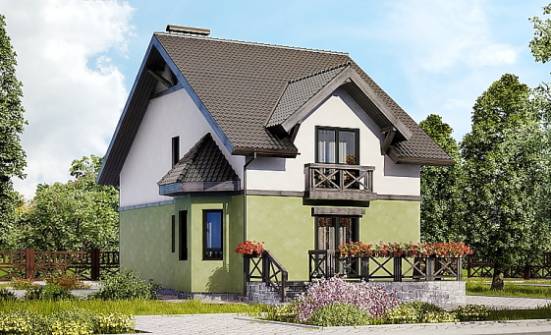 120-003-П Проект двухэтажного дома с мансардой, простой загородный дом из керамзитобетонных блоков Красноуфимск | Проекты домов от House Expert
