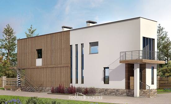 100-003-Л Проект двухэтажного дома, компактный загородный дом из газосиликатных блоков Красноуфимск | Проекты домов от House Expert