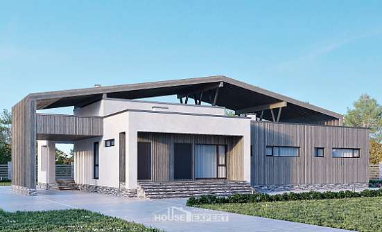 170-011-Л Проект одноэтажного дома, классический домик из кирпича Камышлов | Проекты домов от House Expert