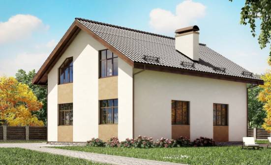 170-002-П Проект двухэтажного дома мансардой, скромный загородный дом из газосиликатных блоков Верхняя Салда | Проекты домов от House Expert