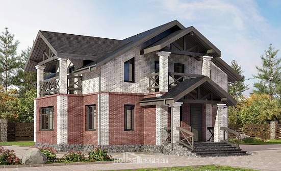 160-014-Л Проект двухэтажного дома, классический дом из блока Дегтярск | Проекты домов от House Expert