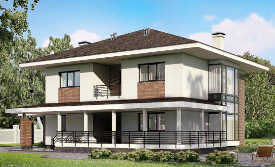 275-002-П Проект двухэтажного дома, гараж, уютный домик из кирпича Нижняя Тура | Проекты домов от House Expert