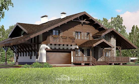 320-001-П Проект двухэтажного дома мансардой и гаражом, огромный дом из кирпича Сухой Лог | Проекты домов от House Expert