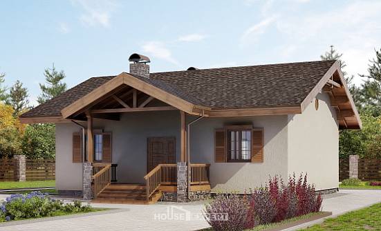 090-002-Л Проект одноэтажного дома, современный загородный дом из кирпича Камышлов | Проекты домов от House Expert
