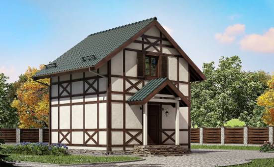 060-002-П Проект двухэтажного дома с мансардным этажом, простой дом из бревен Новоуральск | Проекты домов от House Expert