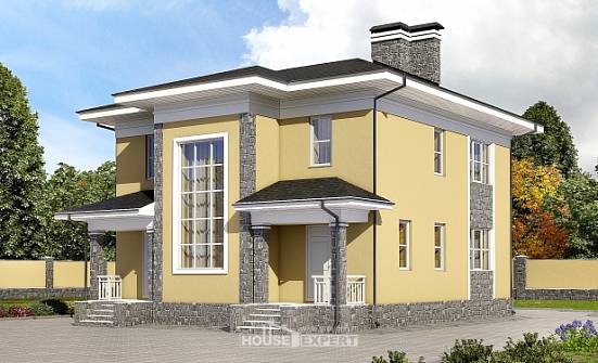 155-011-Л Проект двухэтажного дома, экономичный домик из блока Карпинск | Проекты домов от House Expert