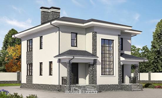 155-011-П Проект двухэтажного дома, доступный дом из бризолита Первоуральск | Проекты домов от House Expert