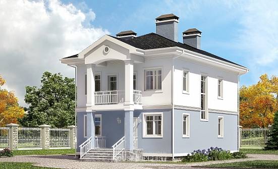 120-001-П Проект двухэтажного дома, классический дом из керамзитобетонных блоков Первоуральск | Проекты домов от House Expert