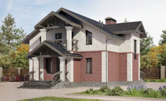 160-014-Л Проект двухэтажного дома, классический дом из блока Дегтярск | Проекты домов от House Expert