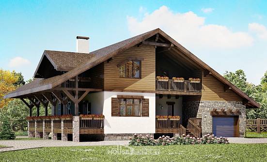 220-005-П Проект двухэтажного дома мансардой, гараж, классический дом из кирпича Серов | Проекты домов от House Expert