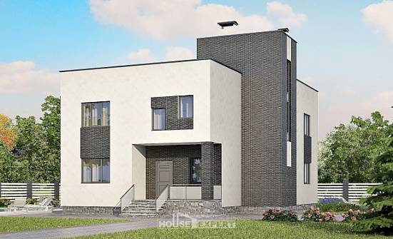 225-001-П Проект двухэтажного дома, современный дом из бризолита Кировград | Проекты домов от House Expert