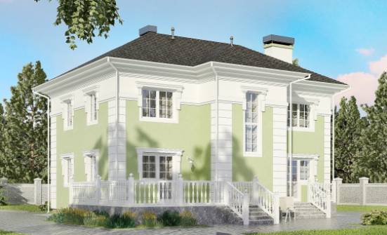 155-005-П Проект двухэтажного дома, современный загородный дом из бризолита Богданович | Проекты домов от House Expert