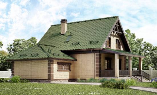 160-007-П Проект двухэтажного дома мансардой и гаражом, уютный домик из керамзитобетонных блоков Ревда | Проекты домов от House Expert