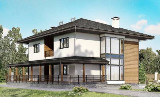 245-001-П Проект двухэтажного дома, средний дом из твинблока Заречный | Проекты домов от House Expert