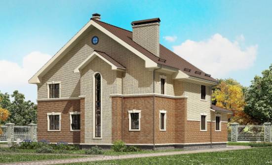 300-004-Л Проект двухэтажного дома, просторный домик из пеноблока Серов | Проекты домов от House Expert