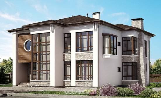 300-005-П Проект двухэтажного дома, красивый загородный дом из кирпича Верхняя Пышма | Проекты домов от House Expert