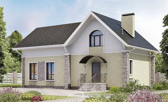 150-012-П Проект двухэтажного дома мансардой, доступный загородный дом из поризованных блоков Тавда | Проекты домов от House Expert