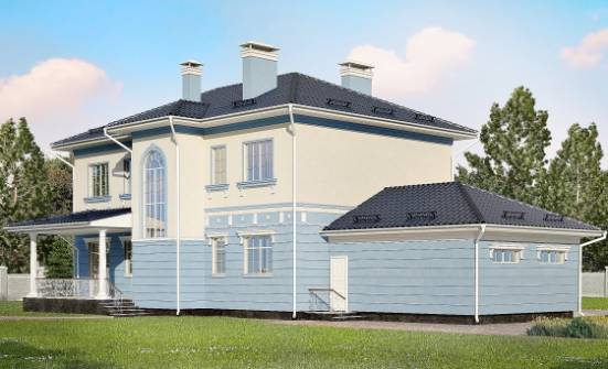 285-003-Л Проект двухэтажного дома и гаражом, современный загородный дом из кирпича Новоуральск | Проекты домов от House Expert