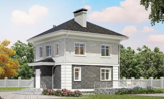 090-003-П Проект двухэтажного дома, экономичный загородный дом из пеноблока Новая Ляля | Проекты домов от House Expert