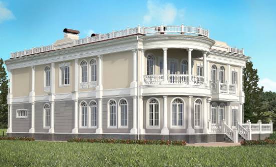 505-001-П Проект двухэтажного дома и гаражом, большой домик из твинблока Красноуфимск | Проекты домов от House Expert
