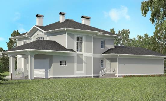 360-001-П Проект двухэтажного дома и гаражом, огромный домик из кирпича Нижние Серги | Проекты домов от House Expert