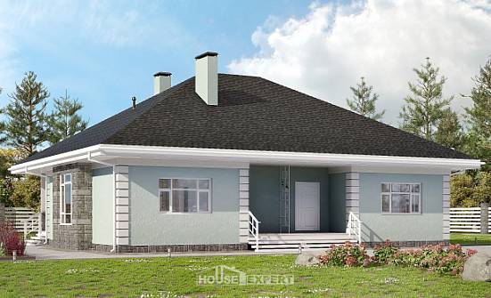 135-003-Л Проект одноэтажного дома, экономичный домик из газосиликатных блоков Екатеринбург | Проекты домов от House Expert