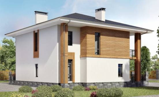 180-015-П Проект двухэтажного дома, доступный коттедж из твинблока Заречный | Проекты домов от House Expert