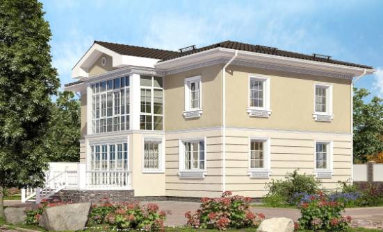 210-005-Л Проект двухэтажного дома, средний домик из блока Ирбит | Проекты домов от House Expert