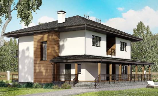 245-001-П Проект двухэтажного дома, средний дом из твинблока Заречный | Проекты домов от House Expert