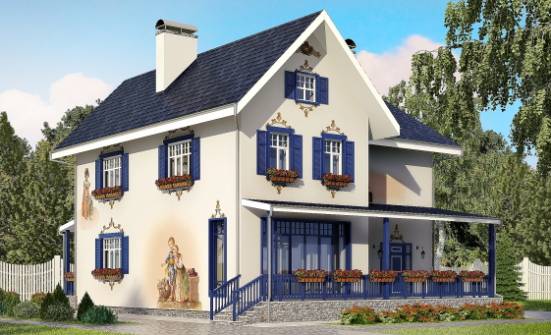 180-003-П Проект двухэтажного дома, бюджетный коттедж из кирпича Асбест | Проекты домов от House Expert