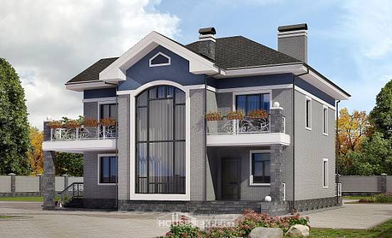 200-006-Л Проект двухэтажного дома, классический домик из кирпича Новая Ляля | Проекты домов от House Expert