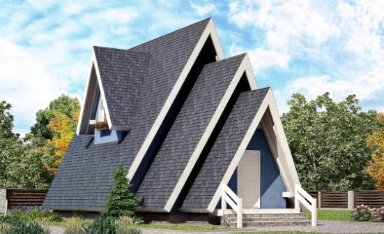 100-002-П Проект двухэтажного дома мансардный этаж, современный загородный дом из бревен Красноуфимск | Проекты домов от House Expert
