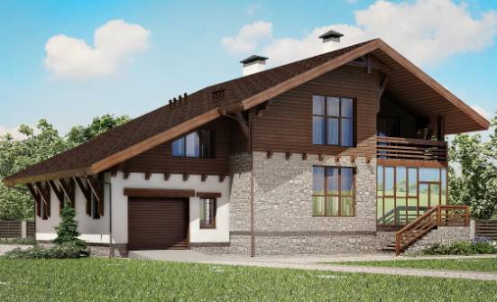 420-001-П Проект трехэтажного дома с мансардой, гараж, классический коттедж из кирпича Серов | Проекты домов от House Expert