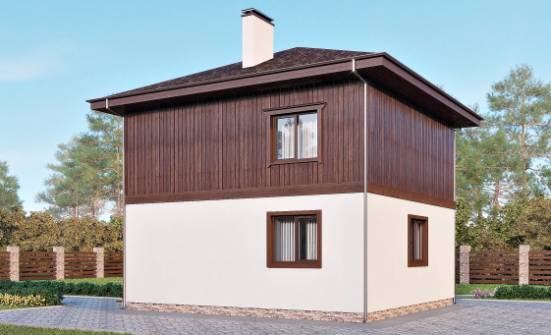 100-006-Л Проект двухэтажного дома, уютный коттедж из бризолита Верхотурье | Проекты домов от House Expert