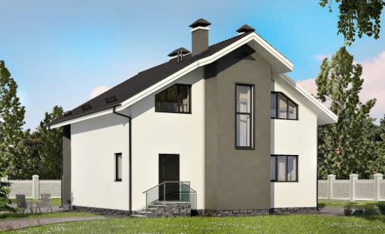 150-005-Л Проект двухэтажного дома мансардный этаж, уютный домик из поризованных блоков Невьянск | Проекты домов от House Expert