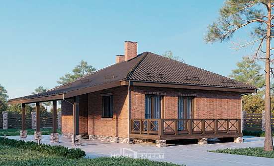 070-006-Л Проект одноэтажного дома, махонький загородный дом из теплоблока Ревда | Проекты домов от House Expert