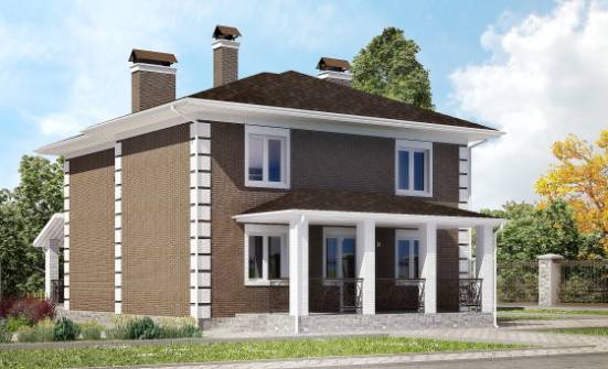 185-002-П Проект двухэтажного дома, недорогой домик из твинблока Камышлов | Проекты домов от House Expert
