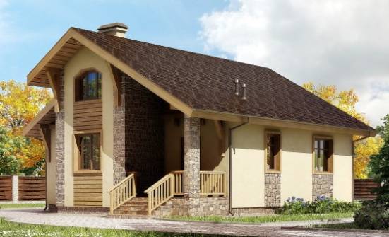 080-002-П Проект одноэтажного дома, бюджетный домик из газобетона Берёзовский | Проекты домов от House Expert