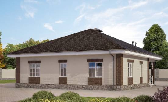 100-004-Л Проект одноэтажного дома, простой домик из бризолита Серов | Проекты домов от House Expert
