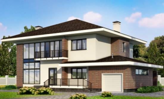 275-002-П Проект двухэтажного дома, гараж, уютный домик из кирпича Нижняя Тура | Проекты домов от House Expert