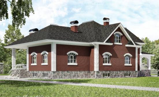 600-001-П Проект трехэтажного дома мансардный этаж, гараж, классический загородный дом из пеноблока Североуральск | Проекты домов от House Expert