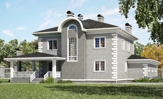 245-004-Л Проект двухэтажного дома, гараж, красивый домик из кирпича Екатеринбург | Проекты домов от House Expert
