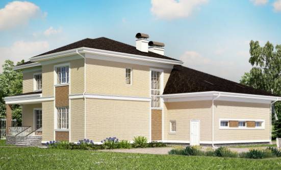 335-001-Л Проект двухэтажного дома и гаражом, уютный коттедж из кирпича Верхотурье | Проекты домов от House Expert