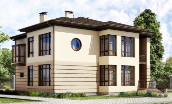 300-006-П Проект двухэтажного дома, гараж, красивый коттедж из кирпича Карпинск | Проекты домов от House Expert