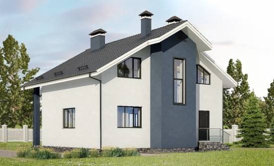 150-005-П Проект двухэтажного дома мансардой, простой дом из поризованных блоков Сухой Лог | Проекты домов от House Expert