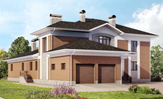 520-002-Л Проект трехэтажного дома, гараж, просторный загородный дом из пеноблока Краснотурьинск | Проекты домов от House Expert