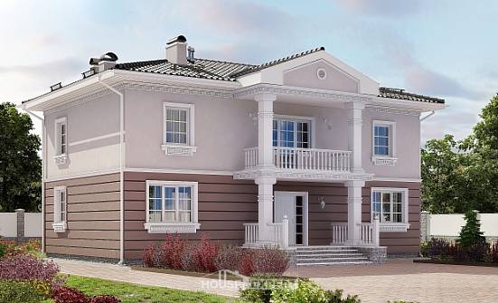 210-005-П Проект двухэтажного дома, современный домик из пеноблока Екатеринбург | Проекты домов от House Expert