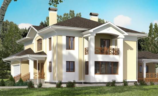 375-002-Л Проект двухэтажного дома, гараж, огромный дом из кирпича Камышлов | Проекты домов от House Expert