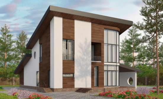 230-001-П Проект двухэтажного дома с мансардным этажом, уютный дом из кирпича Красноуфимск | Проекты домов от House Expert